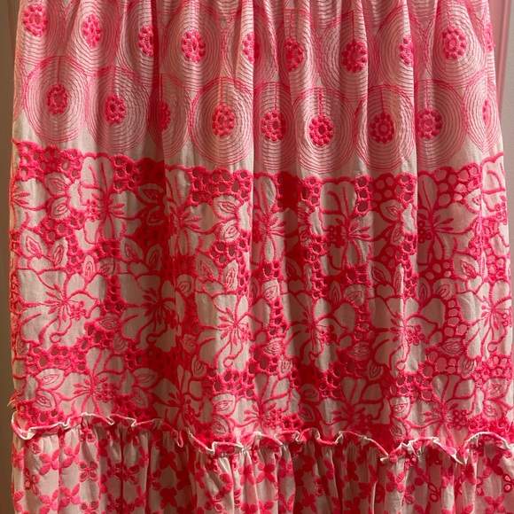 NWT Lilly Pulitzer Kyla Maxi Dress in Lilly’s Coral Garden Gate Eyelet Size 0 - Picture 4 of 4